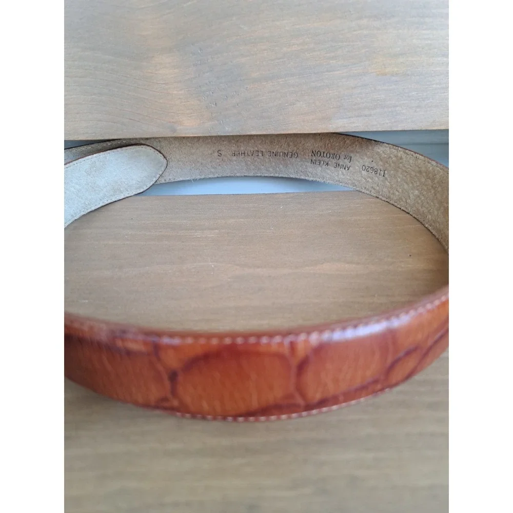 Anne Klein For Oroton Women's Genuine Leather Brown Belt S 34 Inches